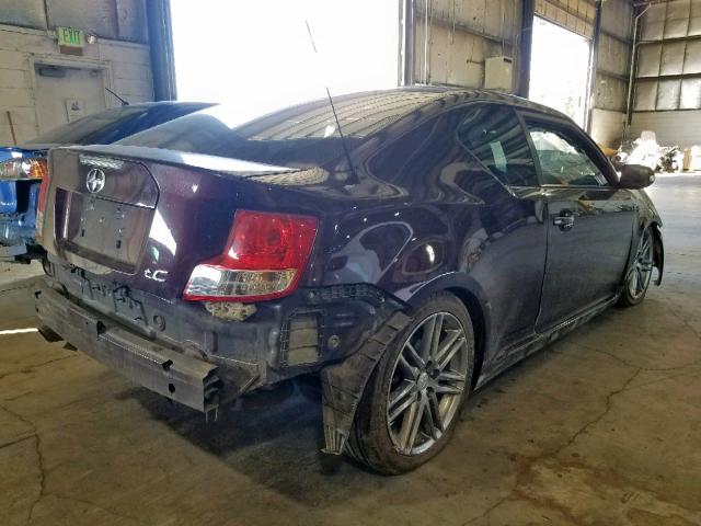 JTKJF5C71D3052047 - 2013 TOYOTA SCION TC იასამნისფერი ფოტო 4