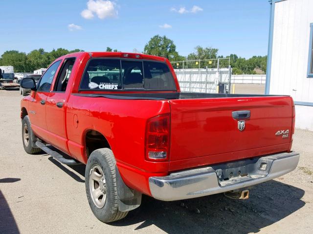 1D7HU18N85S349292 - 2005 DODGE RAM 1500 S RED photo 3