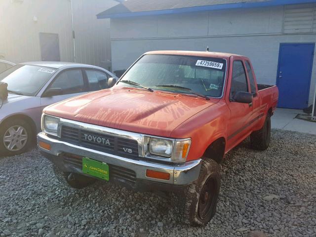 JT4VN13D5M5063289 - 1991 TOYOTA PICKUP 1/2 RED photo 2