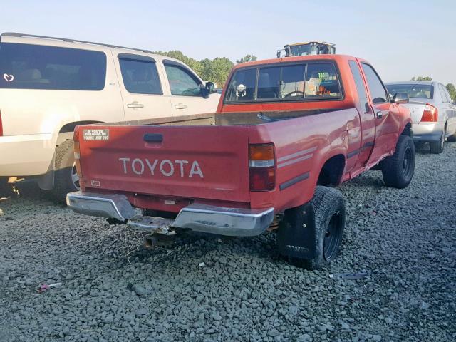 JT4VN13D5M5063289 - 1991 TOYOTA PICKUP 1/2 RED photo 4