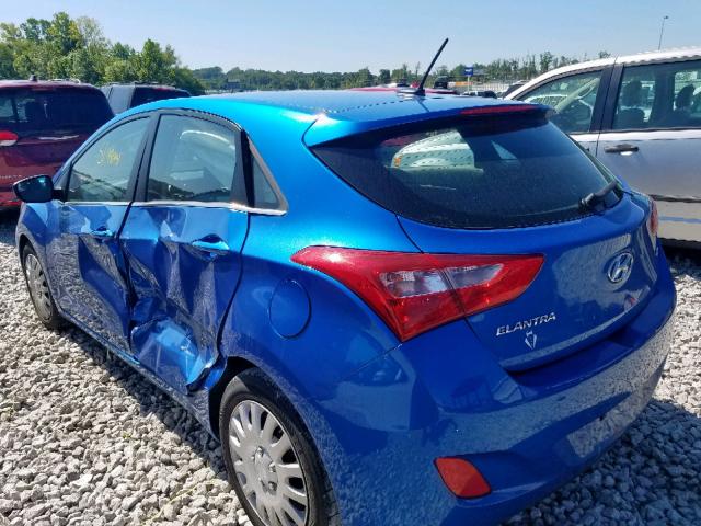 KMHD35LH8HU347678 - 2017 HYUNDAI ELANTRA GT BLUE photo 3