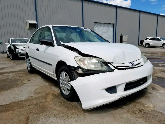 2HGES163X4H638752 - 2004 HONDA CIVIC DX V WHITE photo 1