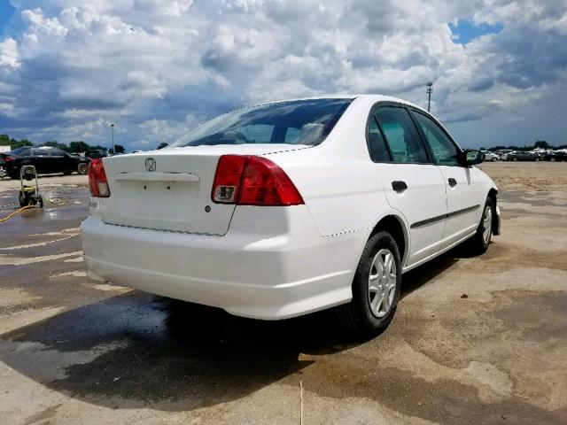 2HGES163X4H638752 - 2004 HONDA CIVIC DX V WHITE photo 4