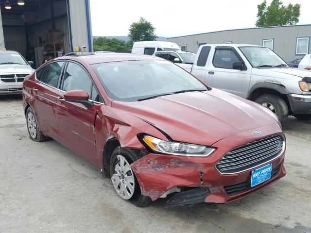 3FA6P0G74ER334909 - 2014 FORD FUSION S RED photo 1