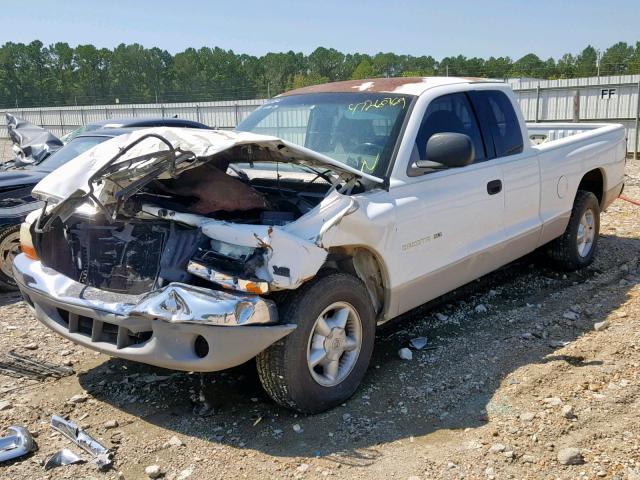 1B7GL23Y4VS173633 - 1997 DODGE DAKOTA WHITE photo 2