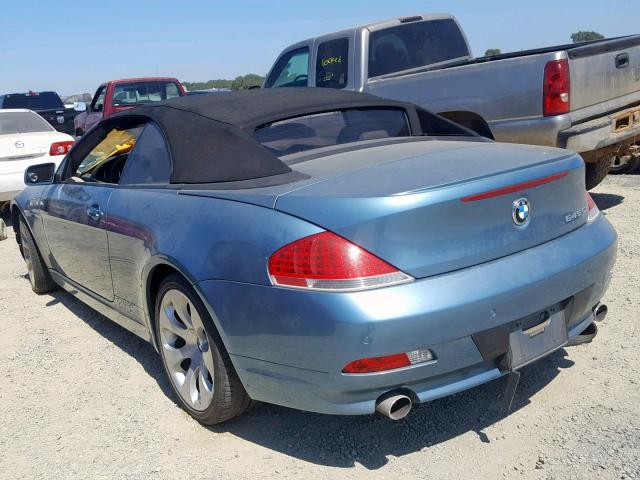 WBAEK73404B321633 - 2004 BMW 645 CI AUT BLUE photo 3