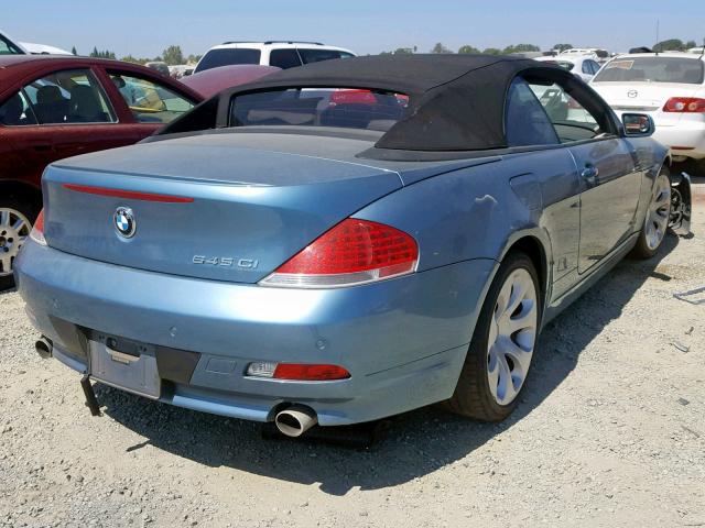 WBAEK73404B321633 - 2004 BMW 645 CI AUT BLUE photo 4