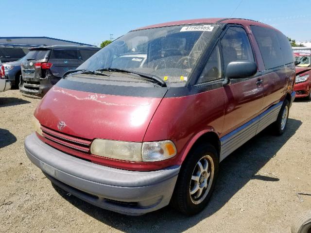 JT3AC14R7S1196806 - 1995 TOYOTA PREVIA LE RED photo 2