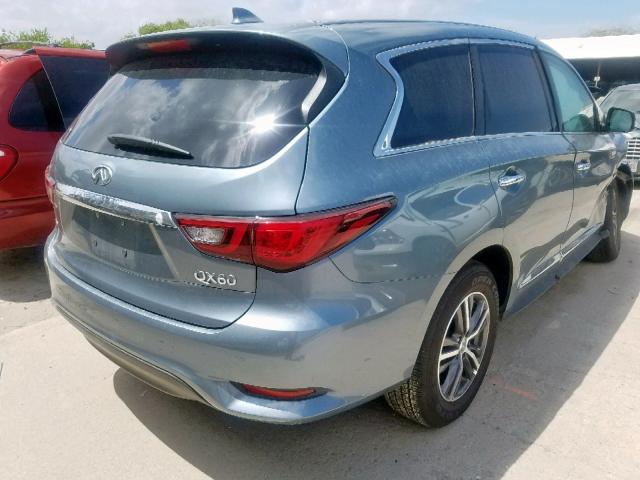 5N1DL0MM1KC552464 - 2019 INFINITI QX60 LUXE BLUE photo 4