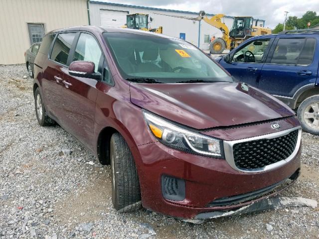 KNDMB5C1XH6234197 - 2017 KIA SEDONA LX BURGUNDY photo 1