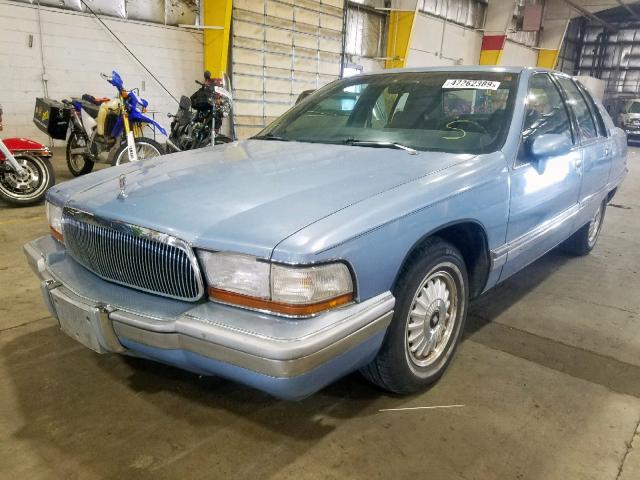 1G4BT5374PR405138 - 1993 BUICK ROADMASTER BLUE photo 2