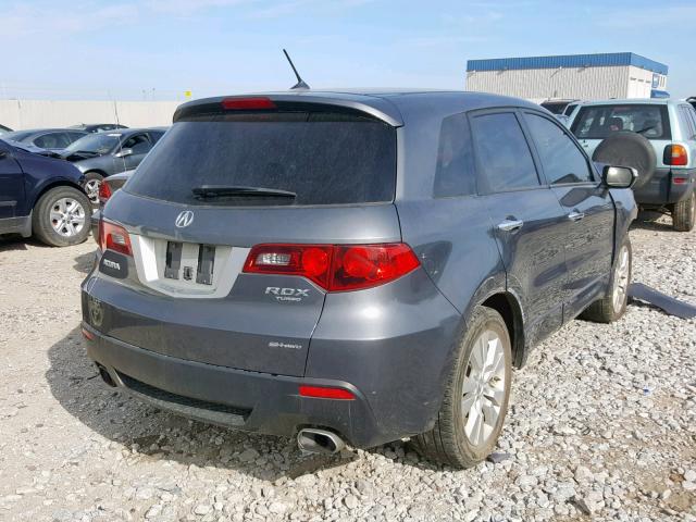 5J8TB1H24BA004683 - 2011 ACURA RDX GRAY photo 4