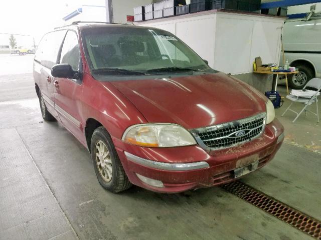 2FMZA5241YBD07443 - 2000 FORD WINDSTAR S RED photo 1