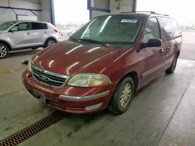 2FMZA5241YBD07443 - 2000 FORD WINDSTAR S RED photo 2