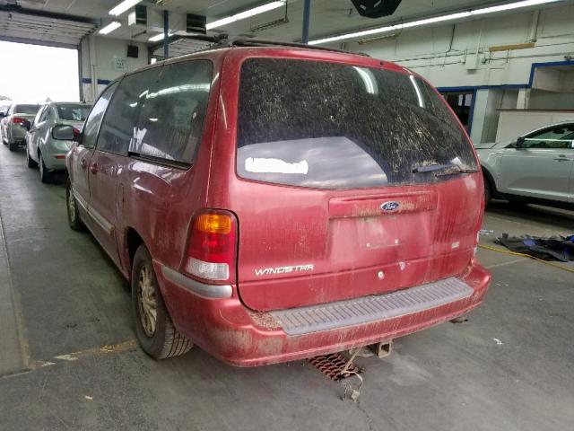 2FMZA5241YBD07443 - 2000 FORD WINDSTAR S RED photo 3