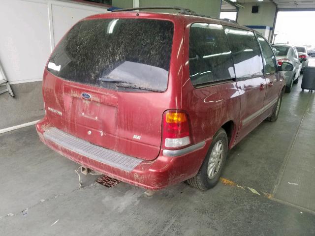 2FMZA5241YBD07443 - 2000 FORD WINDSTAR S RED photo 4