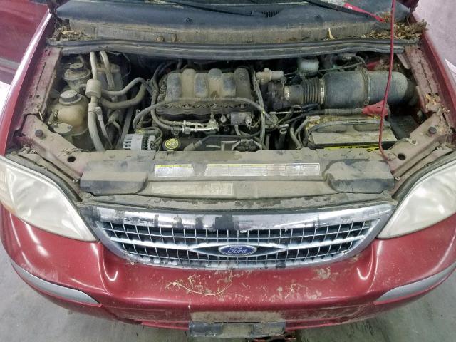 2FMZA5241YBD07443 - 2000 FORD WINDSTAR S RED photo 7