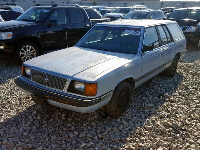 1P3BP49D9FF295252 - 1985 PLYMOUTH RELIANT SE BLUE photo 2