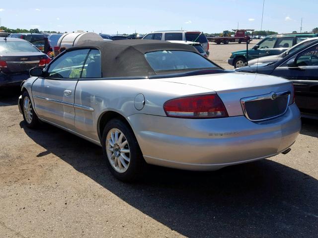 1C3EL55U91N699479 - 2001 CHRYSLER SEBRING LX SILVER photo 3