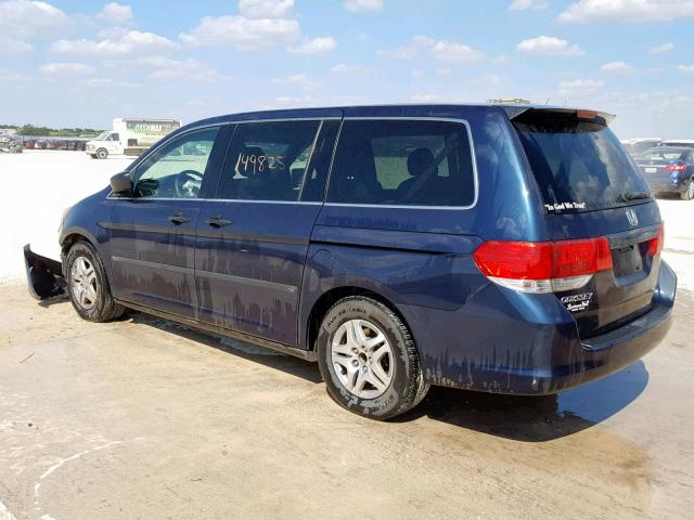 5FNRL3H22AB059897 - 2010 HONDA ODYSSEY LX BLUE photo 3