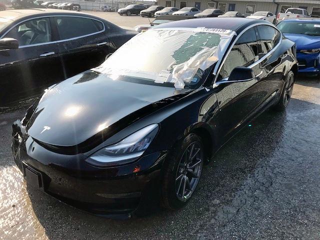 5YJ3E1EAXJF166020 - 2018 TESLA MODEL 3 BLACK photo 2