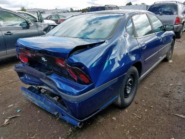 2G1WF55K459357347 - 2005 CHEVROLET IMPALA BLUE photo 4