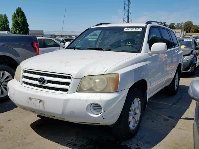 JTEGF21AX30099006 - 2003 TOYOTA HIGHLANDER WHITE photo 2