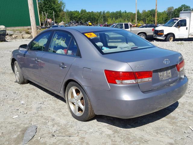 5NPET46C97H275241 - 2007 HYUNDAI SONATA GLS GRAY photo 3