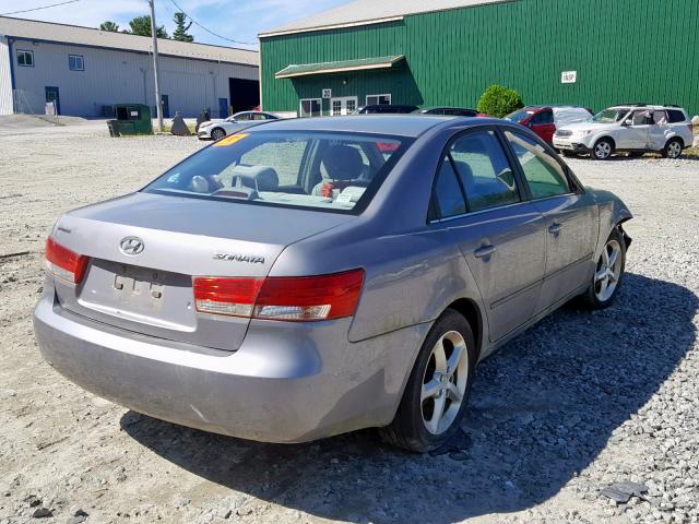 5NPET46C97H275241 - 2007 HYUNDAI SONATA GLS GRAY photo 4