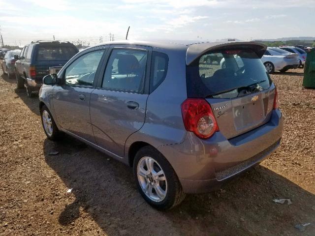 KL1TG6DE5BB170211 - 2011 CHEVROLET AVEO LT GRAY photo 3