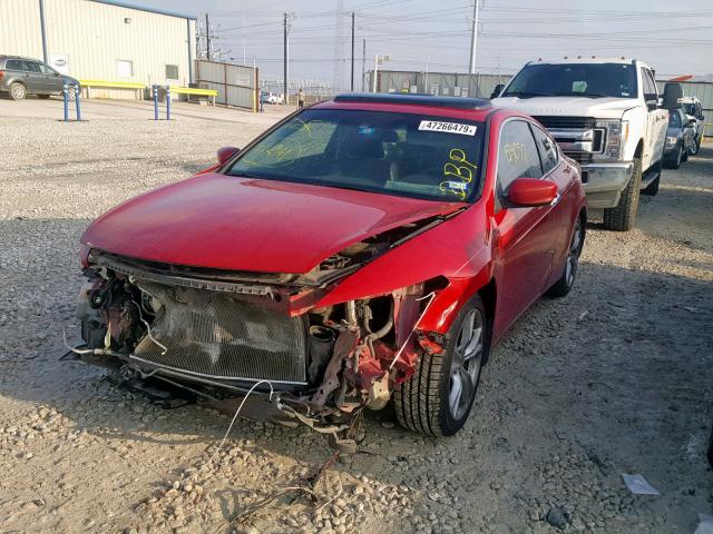 1HGCS2B81CA009019 - 2012 HONDA ACCORD EXL RED photo 2