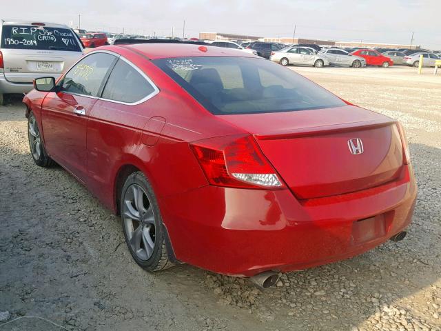 1HGCS2B81CA009019 - 2012 HONDA ACCORD EXL RED photo 3