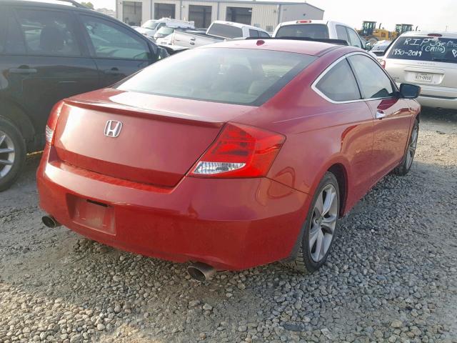 1HGCS2B81CA009019 - 2012 HONDA ACCORD EXL RED photo 4