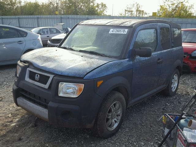 5J6YH28656L023338 - 2006 HONDA ELEMENT EX BLUE photo 2