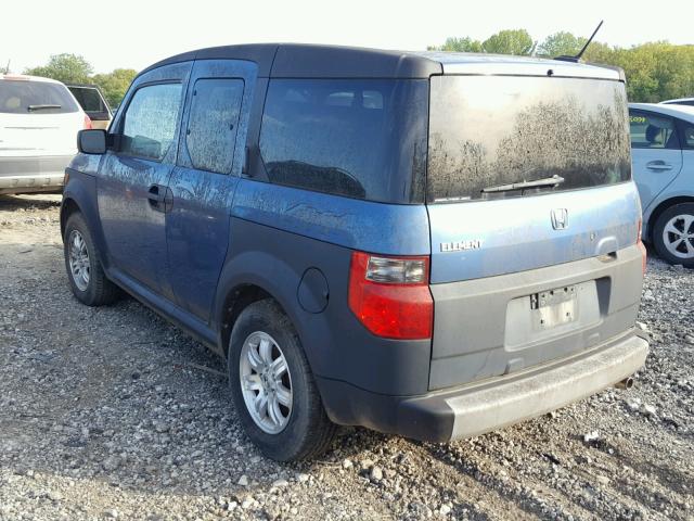 5J6YH28656L023338 - 2006 HONDA ELEMENT EX BLUE photo 3