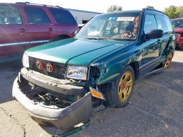 JF1SF6358WG765318 - 1998 SUBARU FORESTER L GREEN photo 2