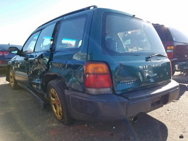 JF1SF6358WG765318 - 1998 SUBARU FORESTER L GREEN photo 3