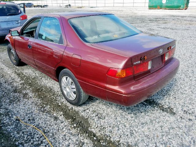 4T1BG22K81U831363 - 2001 TOYOTA CAMRY CE BURGUNDY photo 3