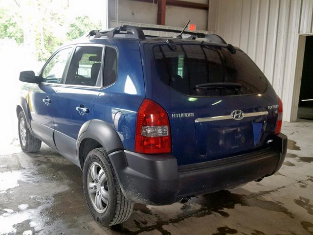 KM8JN72D88U762779 - 2008 HYUNDAI TUCSON SE BLUE photo 3