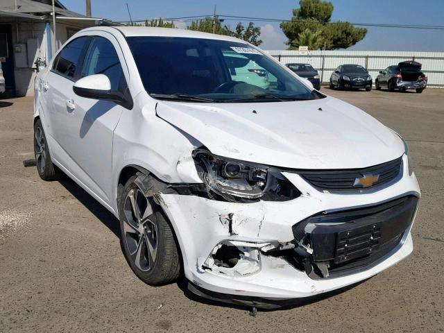 1G1JF5SB8H4126277 - 2017 CHEVROLET SONIC PREM WHITE photo 1