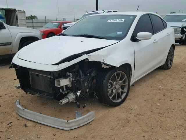 1C3CDFBB3FD112672 - 2015 DODGE DART SXT WHITE photo 2