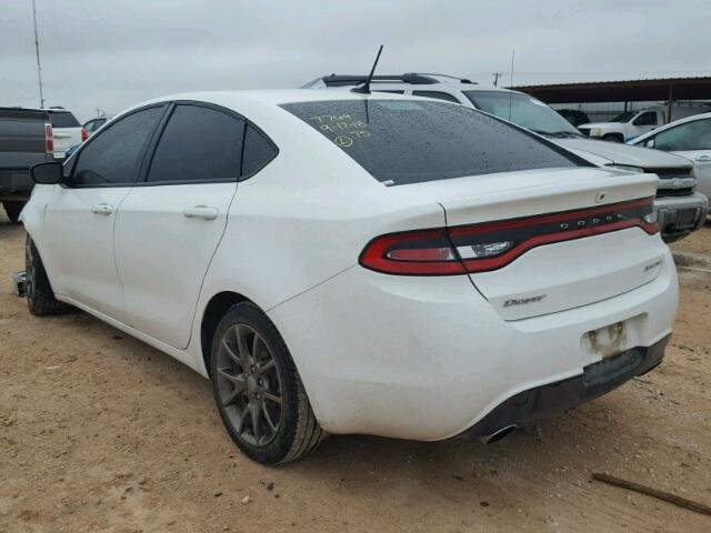 1C3CDFBB3FD112672 - 2015 DODGE DART SXT WHITE photo 3