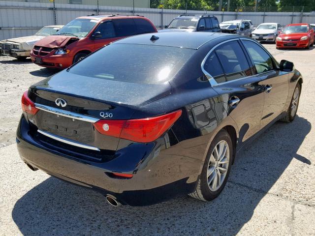 JN1BV7AR2FM421741 - 2015 INFINITI Q50 BASE BLACK photo 4