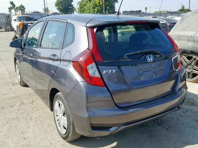 3HGGK5H48KM719348 - 2019 HONDA FIT LX GRAY photo 3