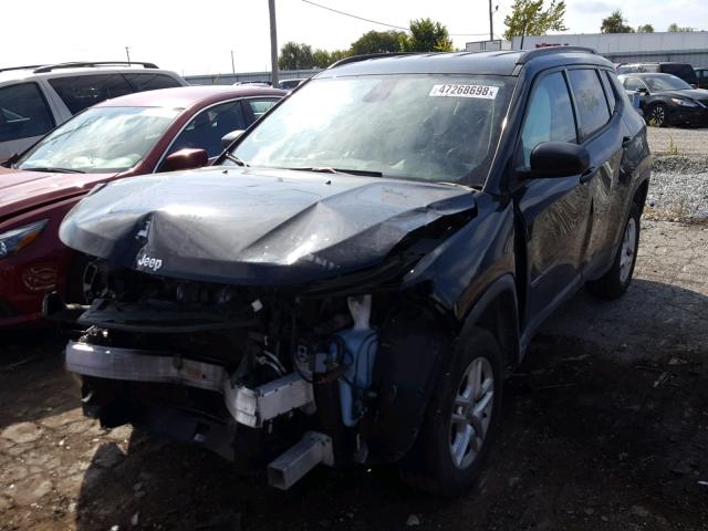 3C4NJDAB6HT642280 - 2017 JEEP COMPASS SP შავი ფოტო 2
