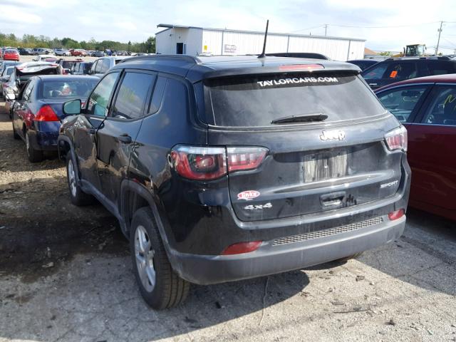 3C4NJDAB6HT642280 - 2017 JEEP COMPASS SP შავი ფოტო 3