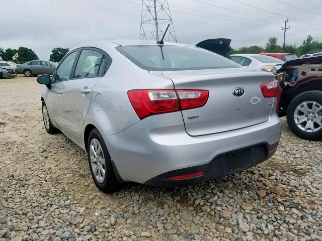 KNADM4A3XD6205878 - 2013 KIA RIO LX SILVER photo 3