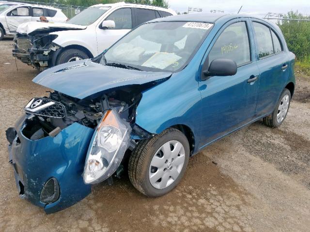 3N1CK3CP2HL267062 - 2017 NISSAN MICRA BLUE photo 2