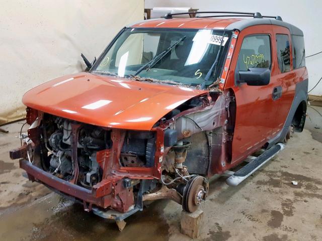 5J6YH18533L009015 - 2003 HONDA ELEMENT EX ORANGE photo 2