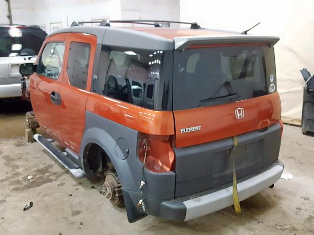 5J6YH18533L009015 - 2003 HONDA ELEMENT EX ORANGE photo 3